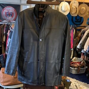 Danier Black Leather Jacket with Removable Liner